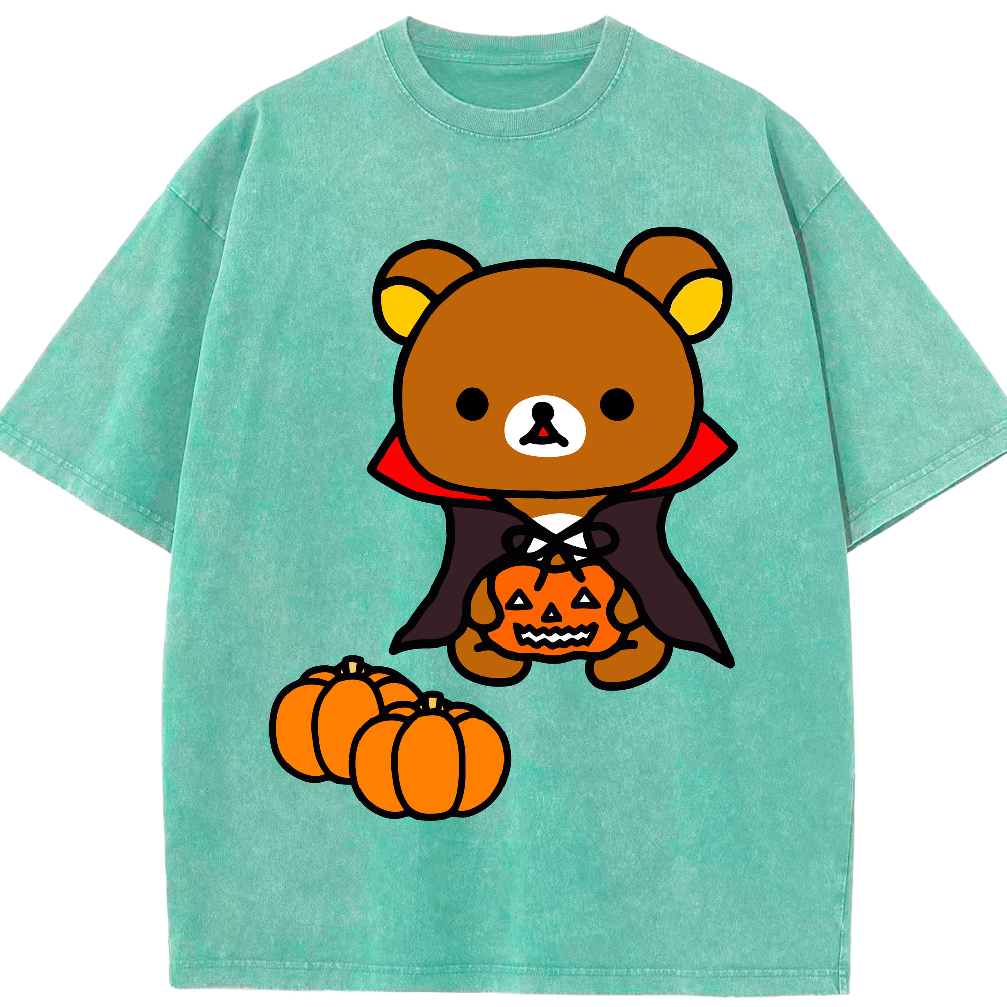 （画像用） リラックマ リラックマ キイロイトリ Rilakkuma Korilakkuma Kiiroitori 綿100% ヴィンテージ風 半袖Tシャツ（フロントプリント）
